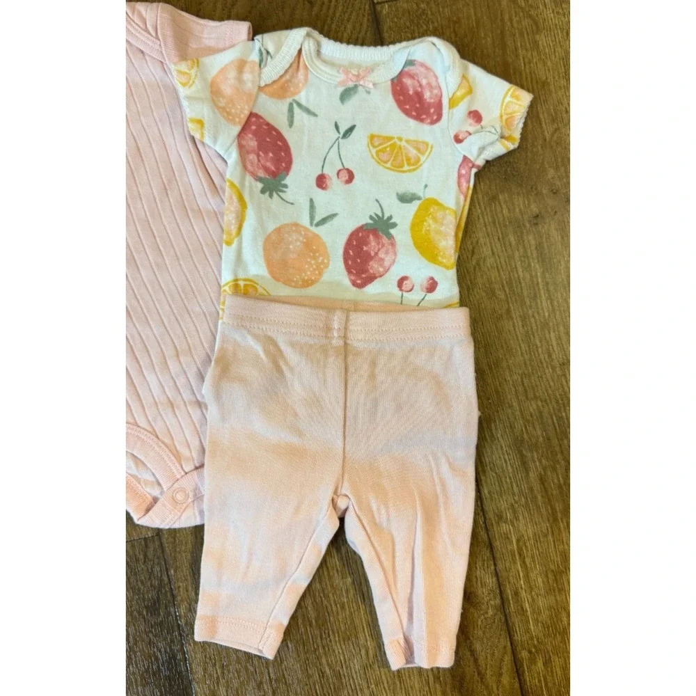 Carters Baby Newborn Girl Bodysuits Pants Outfits Ruffled Bottom Fruit Solid